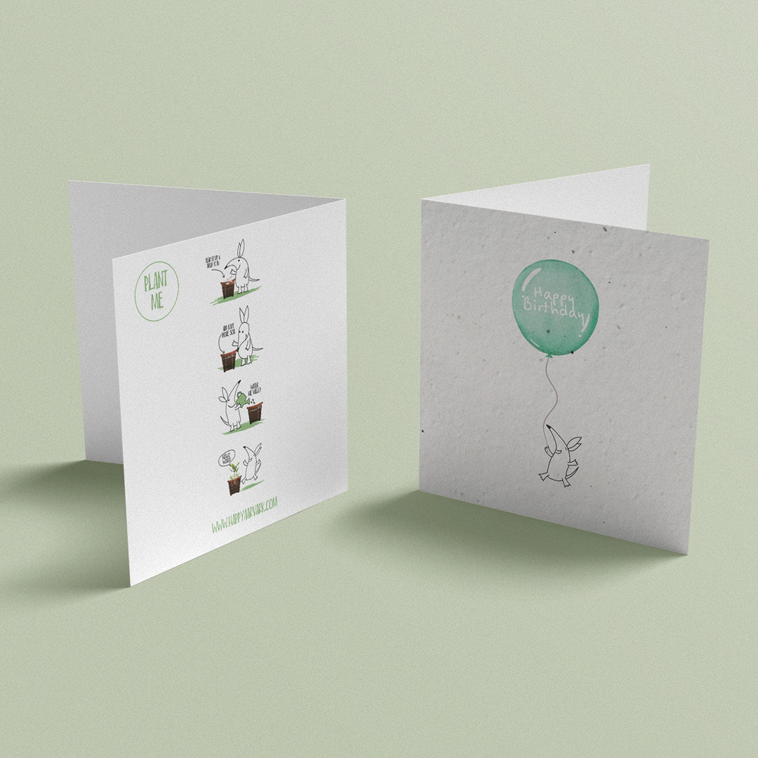 Plantable Seed Balloon Birthday Card
