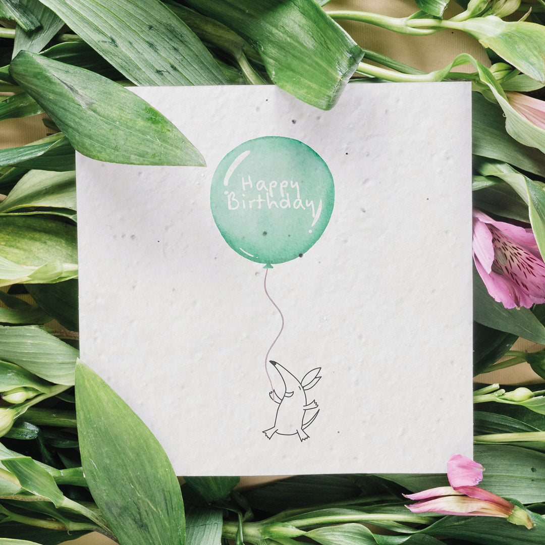 Plantable Seed Balloon Birthday Card