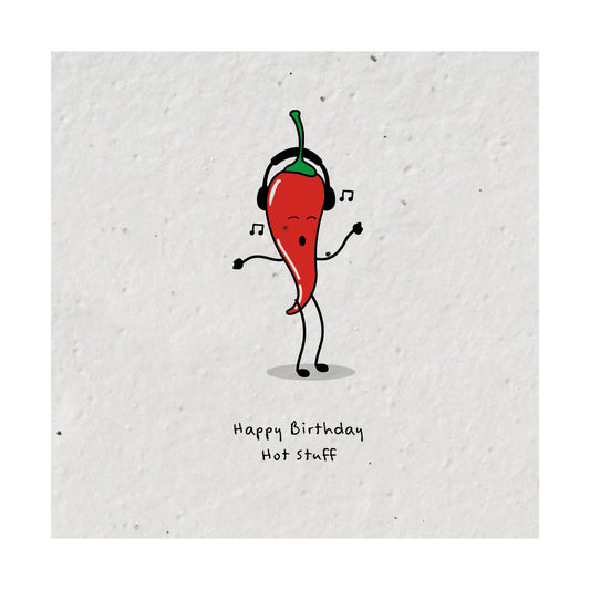 Plantable Seed Chilli Birthday Card